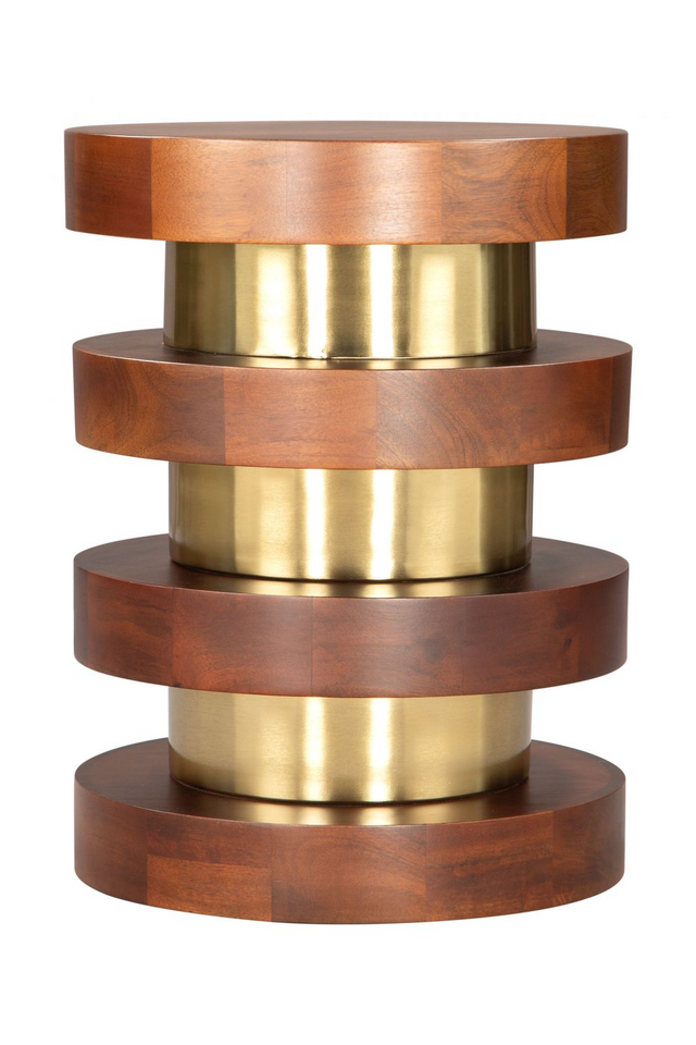 Acacia Wood Walnut Side Table | OROA Modern Marigot | OROA.com