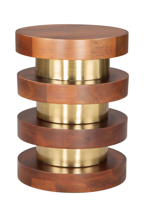 Acacia Wood Walnut Side Table | OROA Modern Marigot | OROA.com