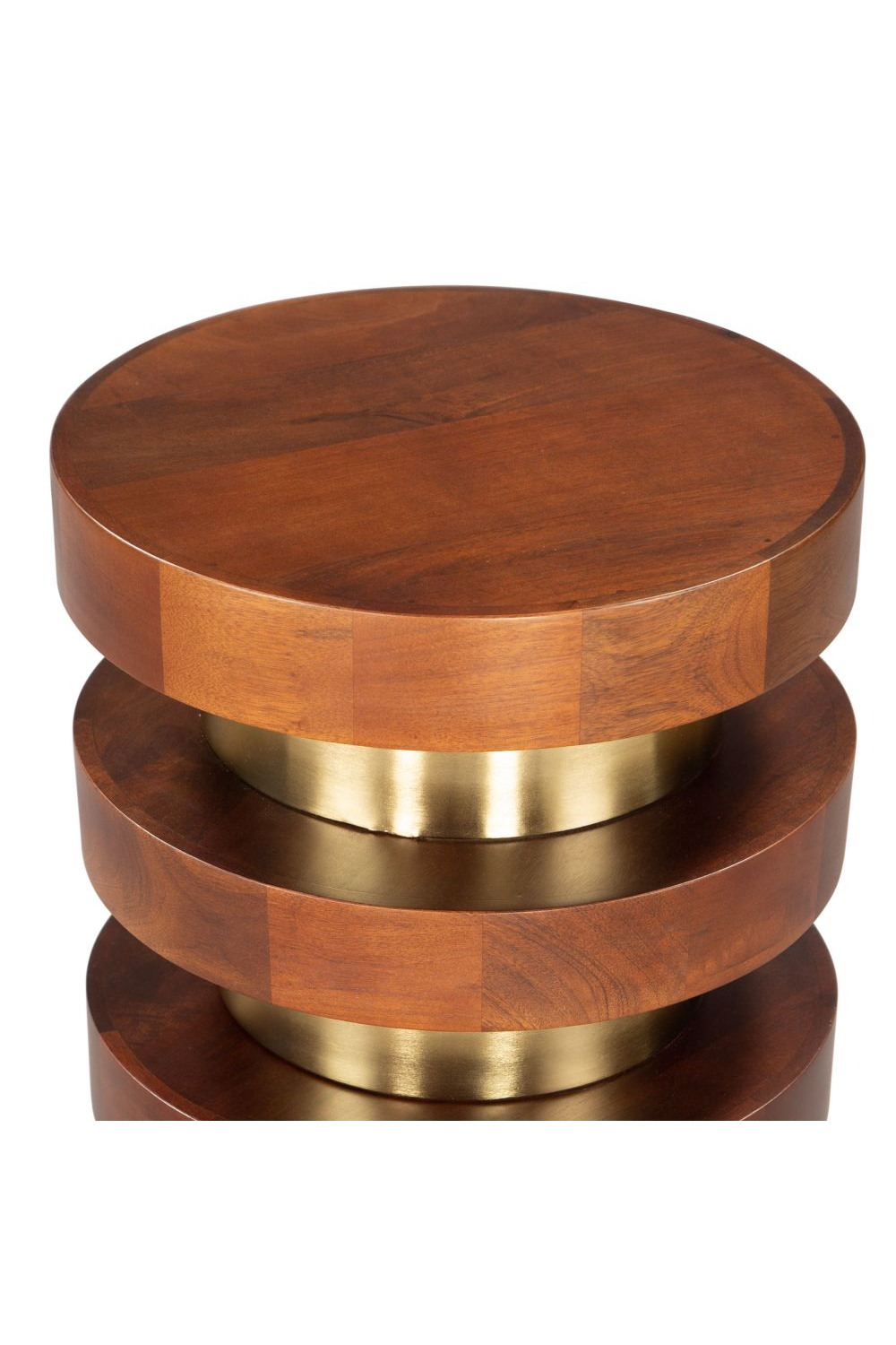 Acacia Wood Walnut Side Table | OROA Modern Marigot | OROA.com