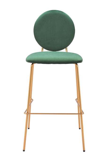 Green Velvet Bar Stools (2) | OROA Modern Odessa | Oroa.com