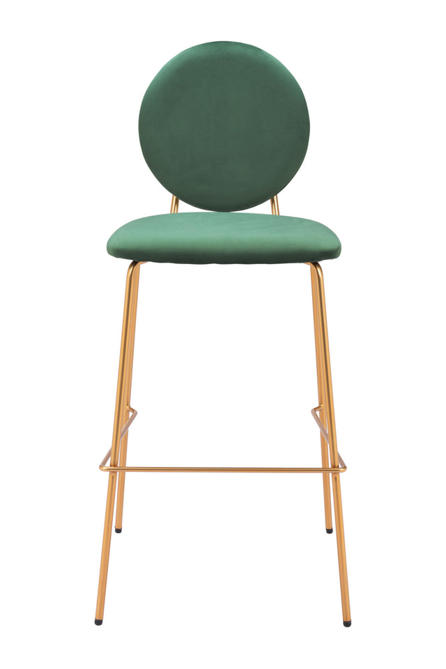 Green Velvet Bar Stools (2) | OROA Modern Odessa | Oroa.com