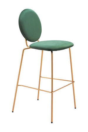 Green Velvet Bar Stools (2) | OROA Modern Odessa | Oroa.com