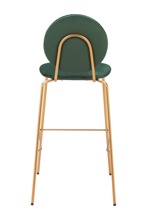 Green Velvet Bar Stools (2) | OROA Modern Odessa | Oroa.com