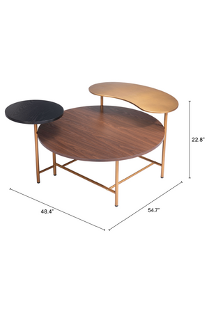 Multicolored Wooden Coffee Table | OROA Modern Viken | Oroa.com