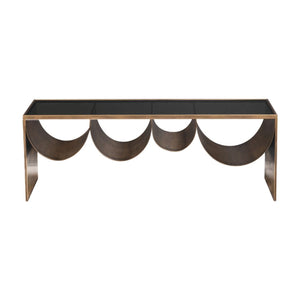   Brass-Framed Glass Coffee Table | Oroa.com