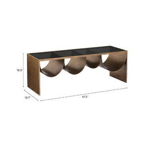   Brass-Framed Glass Coffee Table | Oroa.com