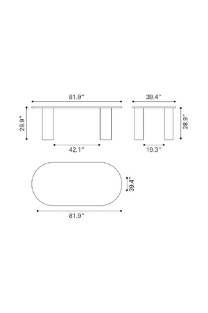 White-washed Acacia Dining Table | OROA Modern Risan | Oroa.com