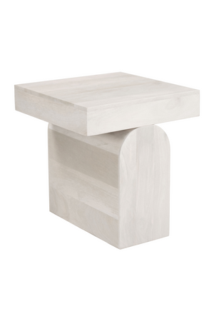 Whitewashed Mango Wood Side Table | OROA Modern Kiel | Oroa.com
