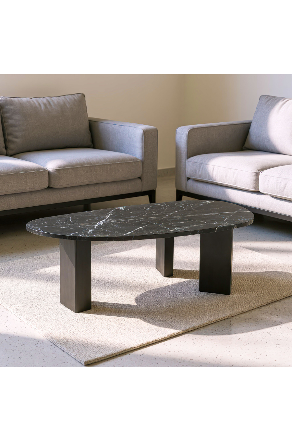 Organic-Shaped Marble Coffee Table | OROA Modern Aberdeen | Oroa.com