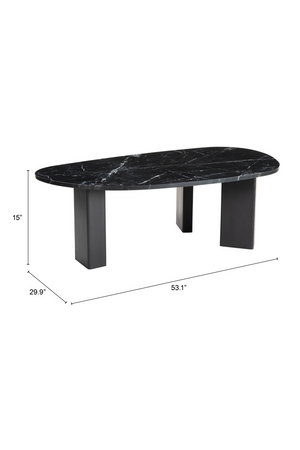 Organic-Shaped Marble Coffee Table | OROA Modern Aberdeen | Oroa.com