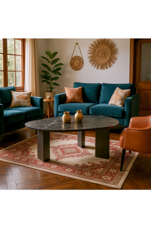 Organic-Shaped Marble Coffee Table | OROA Modern Aberdeen | Oroa.com