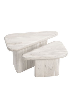 Whitewashed Acacia Coffee Table Set | OROA Modern Navidic | Oroa.com