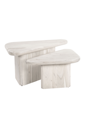 Whitewashed Acacia Coffee Table Set | OROA Modern Navidic | Oroa.com