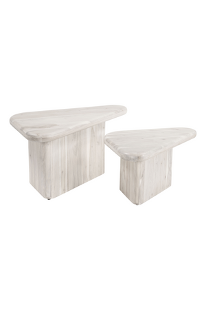Whitewashed Acacia Coffee Table Set | OROA Modern Navidic | Oroa.com