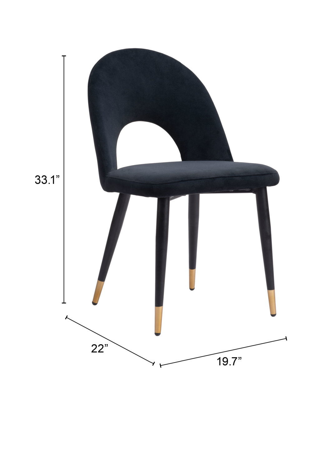 Velvet Dining Chairs (2) | OROA Modern Menlo | Oroa.com