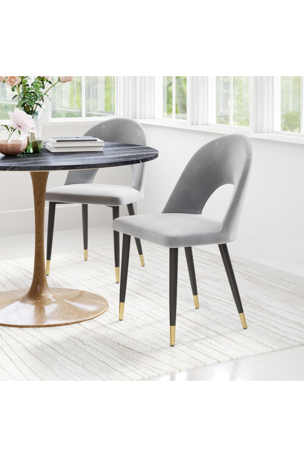Velvet Dining Chairs (2) | OROA Modern Menlo | Oroa.com