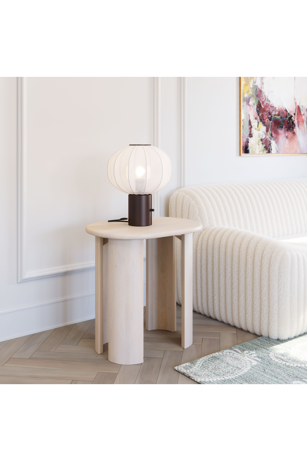 Bleached Mango Wood Side Table | OROA Modern Risan | Oroatrade.com