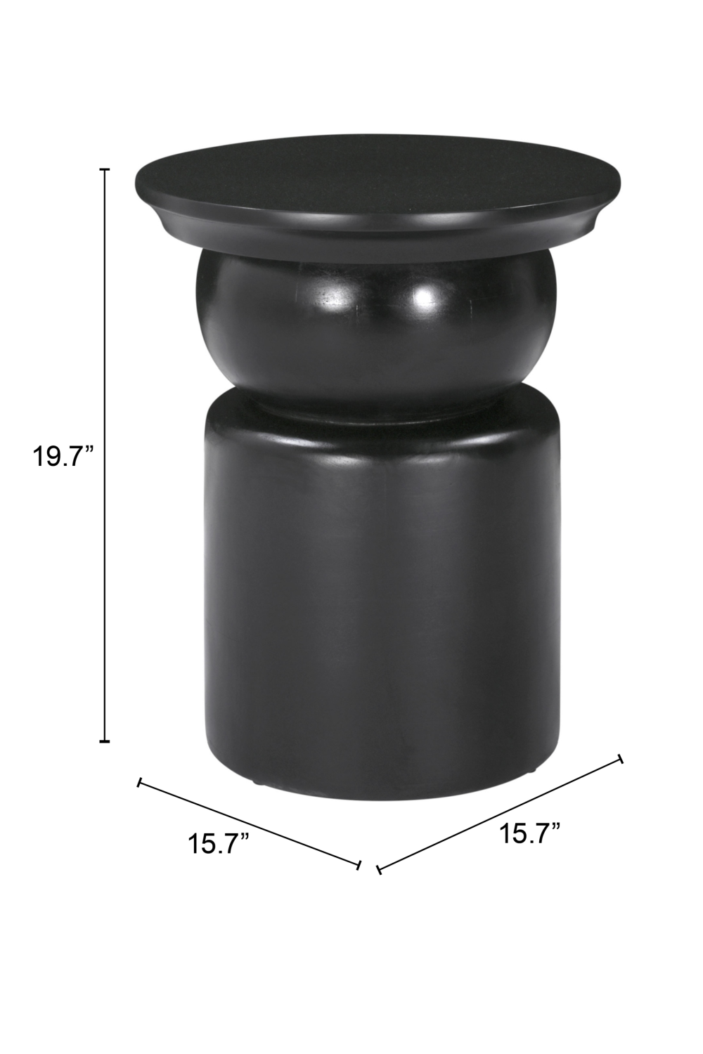 Black Wooden Modern Side Table | OROA Modern Colombo | Oroa.com