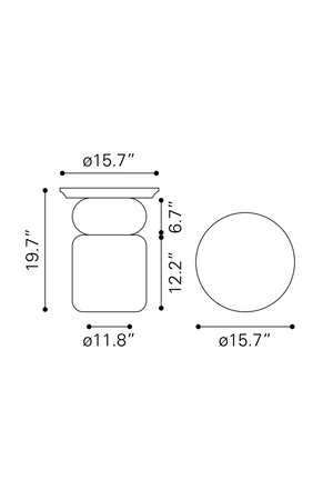 Black Wooden Modern Side Table | OROA Modern Colombo | Oroa.com
