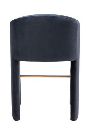 Dark Gray Velvet Bar Stool | OROA Modern Emas | Oroa.com