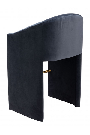 Dark Gray Velvet Bar Stool | OROA Modern Emas | Oroa.com