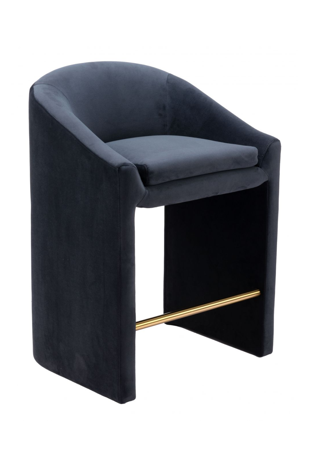Dark Gray Velvet Counter Stool | OROA Modern Emas | Oroa.com