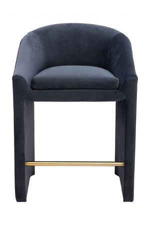 Dark Gray Velvet Counter Stool | OROA Modern Emas | Oroa.com