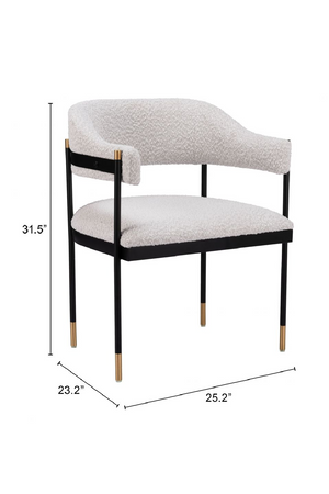 Textured Light Gray Dining Chair | OROA Modern Zadar | Oroa.com