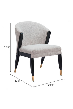 Light Gray Curved Dining Chair | OROA Modern Pula | Oroa.com