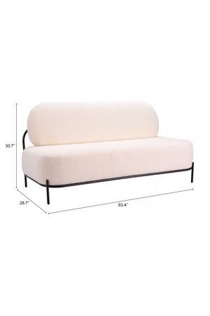 White Teddy Fabric Sofa | OROA Modern Arendal | Oroa.com