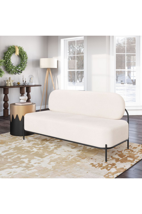 White Teddy Fabric Sofa | OROA Modern Arendal | Oroa.com