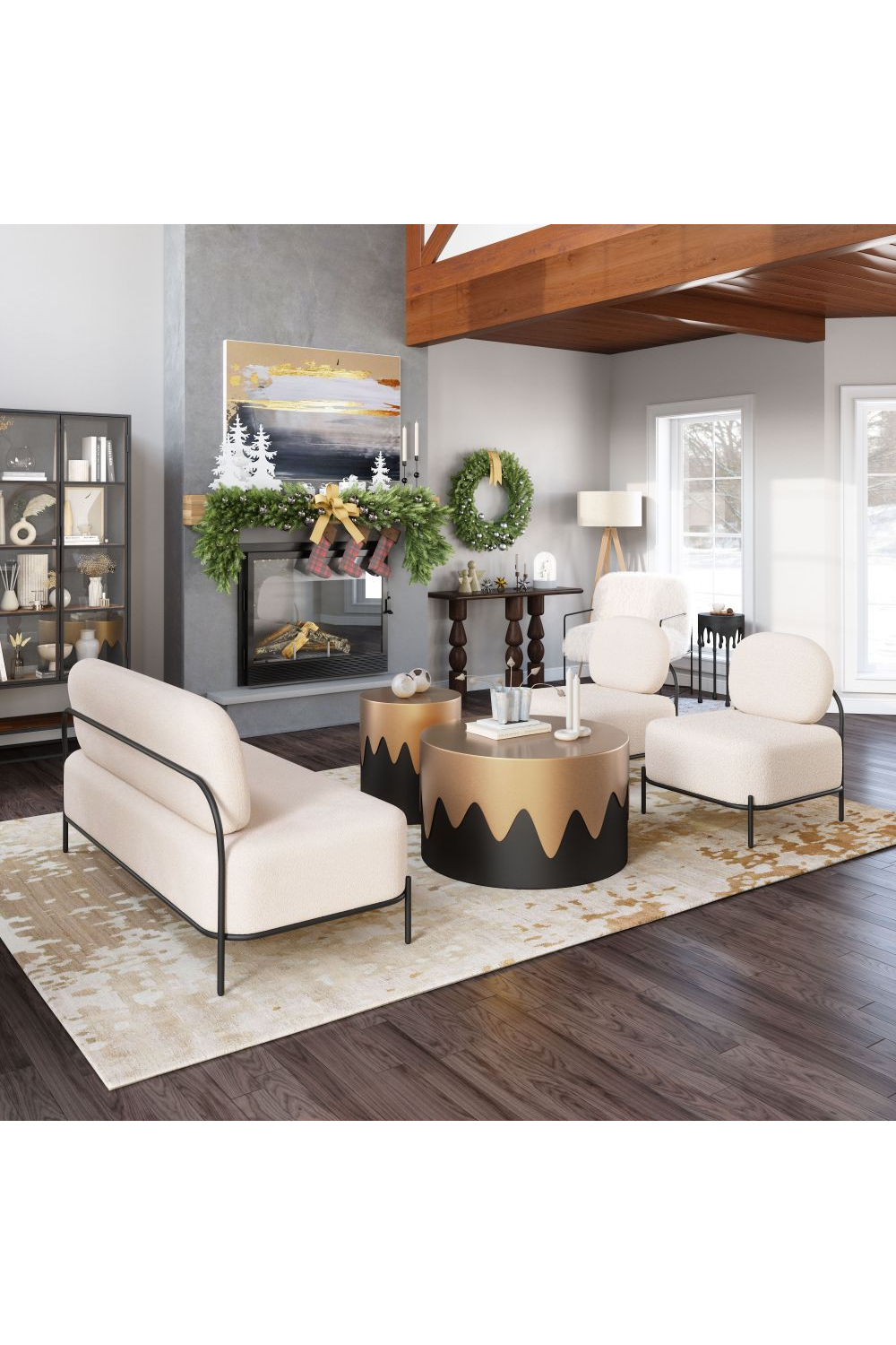 White Teddy Fabric Sofa | OROA Modern Arendal | Oroa.com