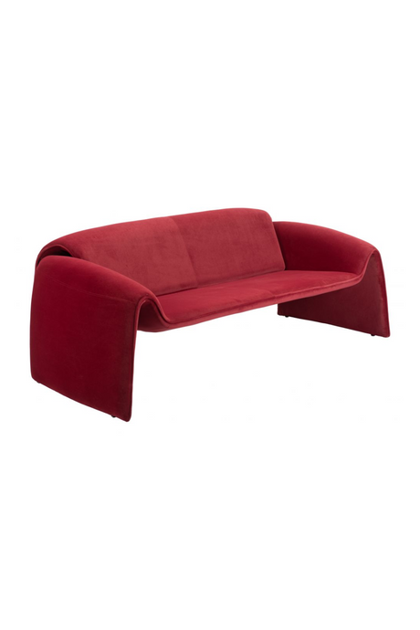 Red Velvet Sofa | OROA Modern Horten | Oroa.com