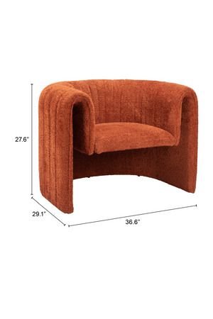 Orange Sherpa Accent Chair | OROA Modern Viana | Oroa.com