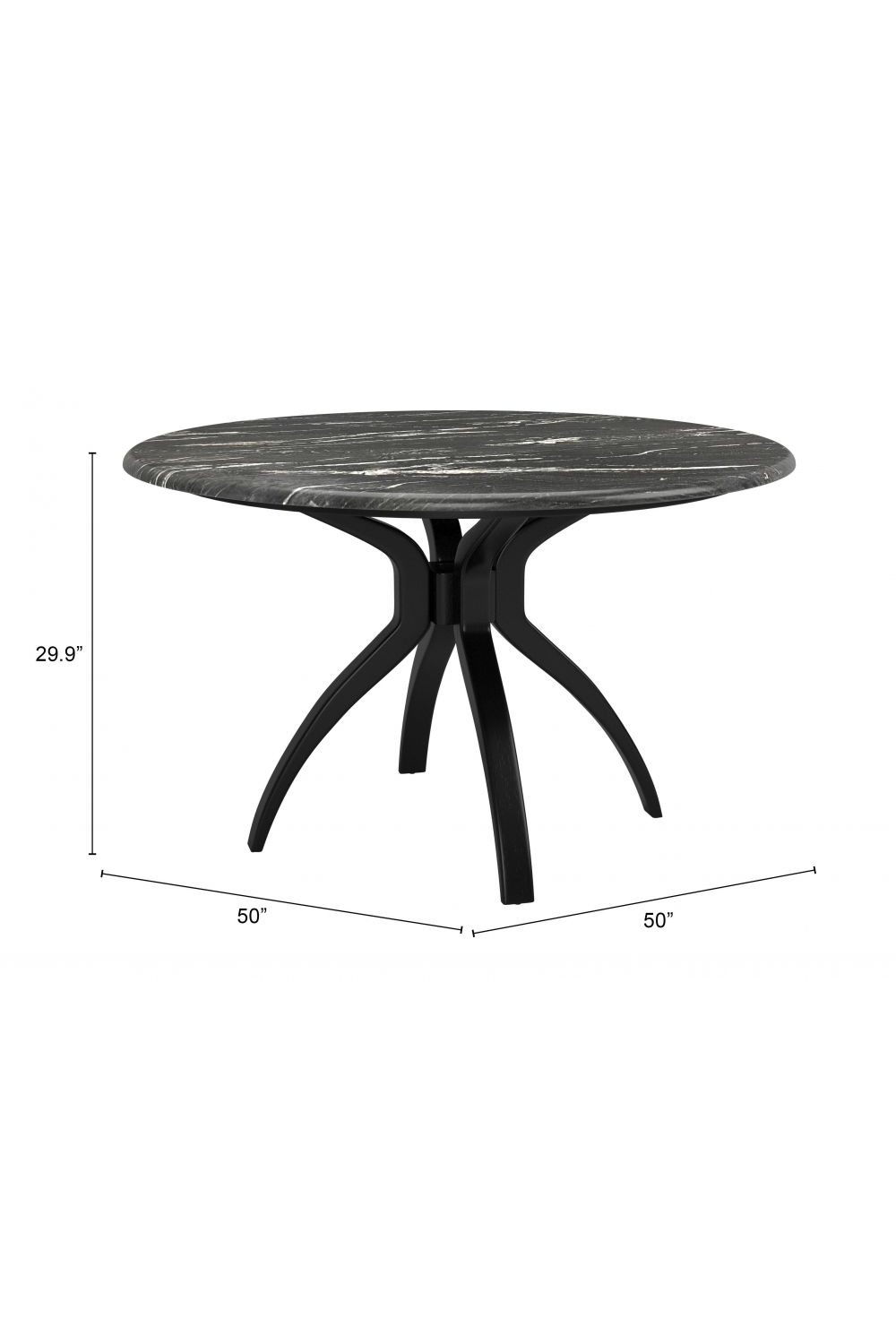 Black Marble Round Dining Table | OROA Modern Sumay | Oroa.com