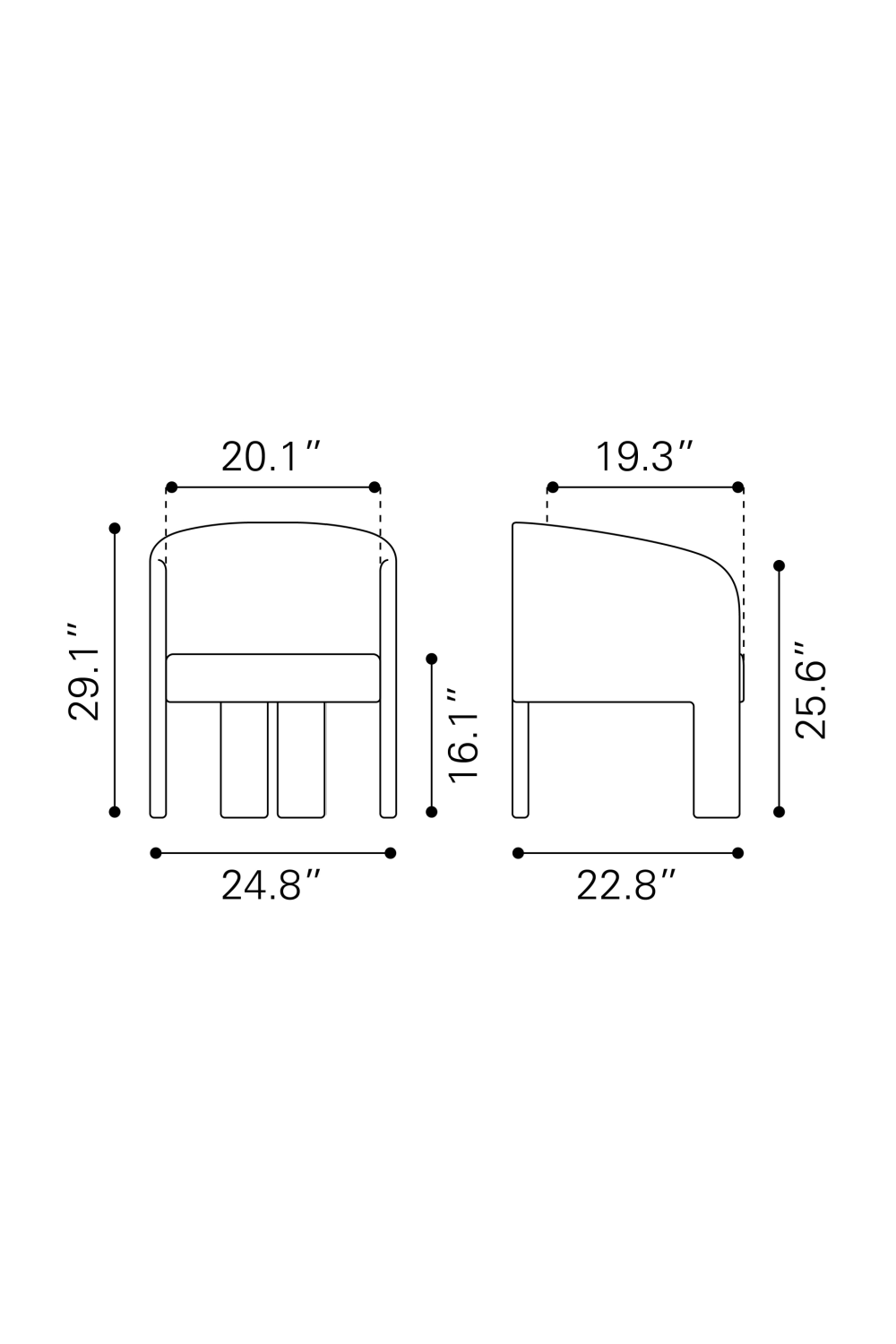 Poly Linen Accent Chair | OROA Modern Hull | Oroa.com