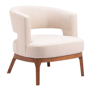   Beige Vinyl Accent Chair | Oroa.com