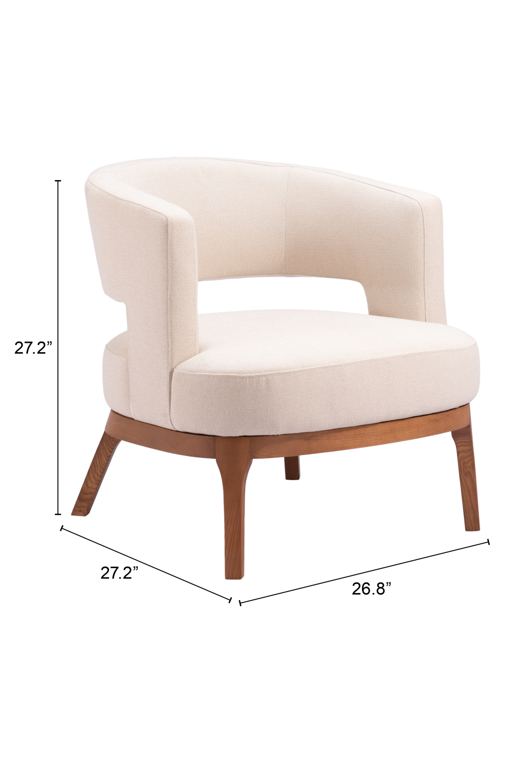 Beige Vinyl Accent Chair | OROA Modern Penryn | Oroa.com