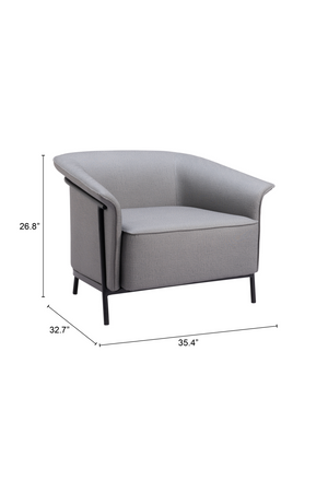 Flared-Back Lounge Chair | OROA Modern Burry | Oroa.com
