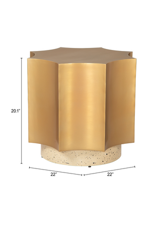 Gold Coved-Edged Side Table | OROA Modern Osam | Oroa.com