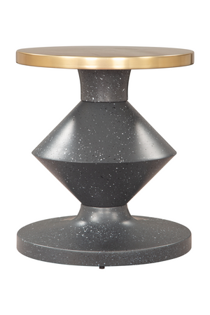 Black Geometrical Base Side Table | OROA Modern Litar | Oroa.com