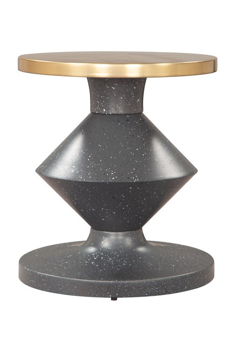 Black Geometrical Base Side Table | OROA Modern Litar | Oroa.com