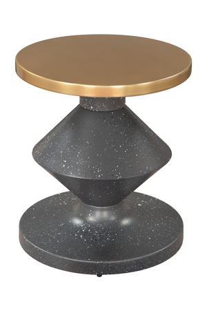 Black Geometrical Base Side Table | OROA Modern Litar | Oroa.com