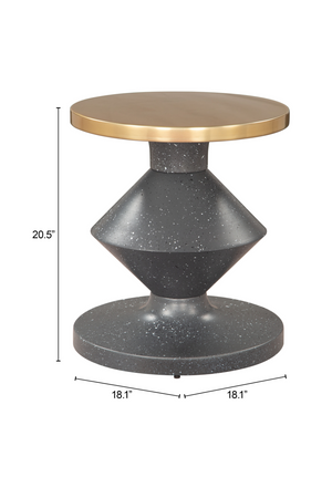 Black Geometrical Base Side Table | OROA Modern Litar | Oroa.com