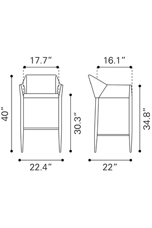 Poly Linen Bar Stool | OROA Modern Andover | Oroa.com