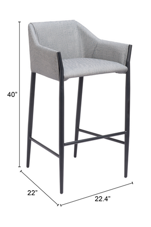 Poly Linen Bar Stool | OROA Modern Andover | Oroa.com