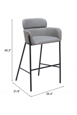 Vinyl Upholstered Bar Stool | OROA Modern Bremor | Oroa.com