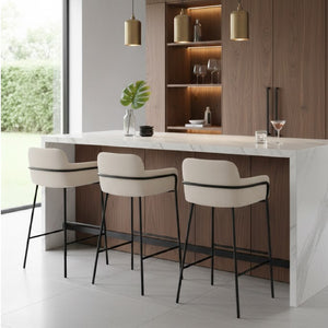 Vinyl Upholstered Bar Stool | OROA Modern Bremor