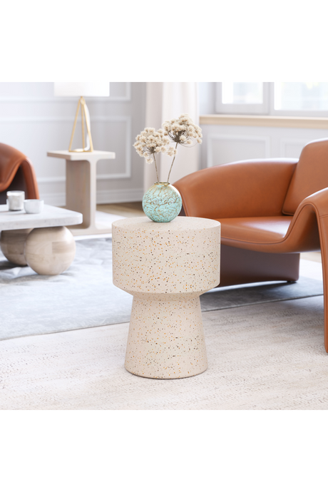 Beige Terrazzo-Look Side Table | OROA Modern Masko | Oroa.com