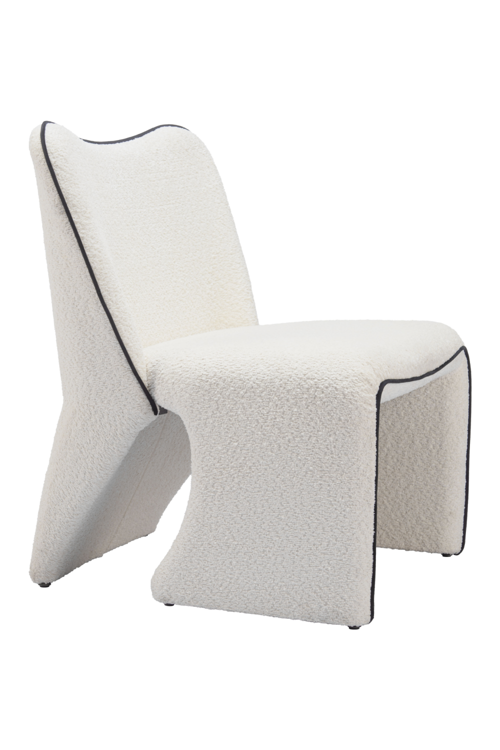 White Accent Chair with Piping | OROA Modern Novo | Oroa.com